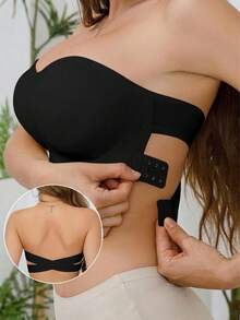 Women's Fashion Minimalist Solid Color Bandeau Top - Multicolor - View 3