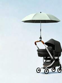 360° Rotating Clip-On Sun Umbrella, UPF 50+ Sun Protection, With Clip Handle And Curved Umbrella Arm, Baby Stroller Sun Shade: Stroller Essential, Suitable For Camping, Beach Lovers, Anglers And Outdoor Leisure Activities - A - View 17