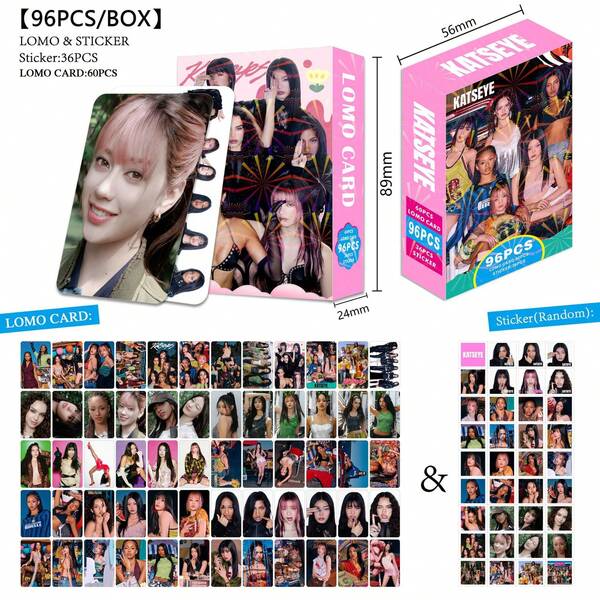 96pcs K-ATSEYE Comeback B-EAUTIFUL Cards K-POP Merchandise LOMO Photocards
