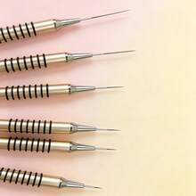 Champagne Gold 8‑Ring Anti‑Slip Nail Liner Pen, Ultra‑Fine Tip For Delicate Nail Lines - Champagne - View 3