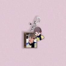 CO RTIS All Members Real Person Q Version Double-Sided Acrylic Keychain, Set Of 5 Designs Corresponding To Keonho, Juhoon, Seonghyeon, James And 5 Members, Real Photo Paired With Cute Q Version Design For Creative Vibe, High-Definition Printing With High Color Fidelity, Thickened Acrylic Material Wear-Resistant Scratch-Resistant And Anti-Yellowing, Metal Lobster Clasp For Easy Opening And Closing, Can Be Hung On Backpack, Keys, Card Holder, Popular Merchandise For HYBE New Boy Group Fans Collection And Support Decoration - Multicolor - View 13