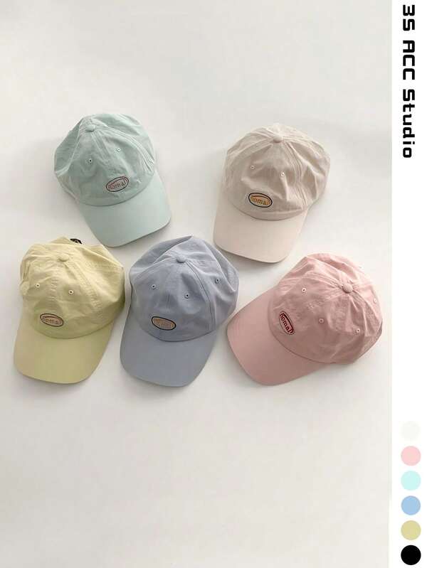 1 buah Topi Baseball Pinggiran Lembut dengan Bordir Huruf, Topi Snapback Warna Solid Berkualitas Tinggi, Topi Pelindung Matahari Gaya Kasual Unisex untuk Aktivitas Luar Ruangan, Olahraga Musim Panas, Streetwear, Pantai, Liburan
