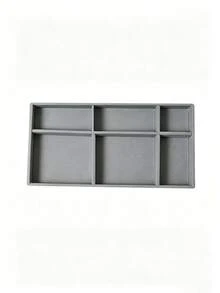 6/1pc Wooden Velvet Jewelry Tray, Jewelry Storage Display Tray, Drawer-Style Earring Storage Box, Stackable Jewelry Storage Tray, Multi-Functional Jewelry Display Tray, Portable Multi-Purpose Storage Box, Office Desk Drawer Storage Box - Multicolor - View 12