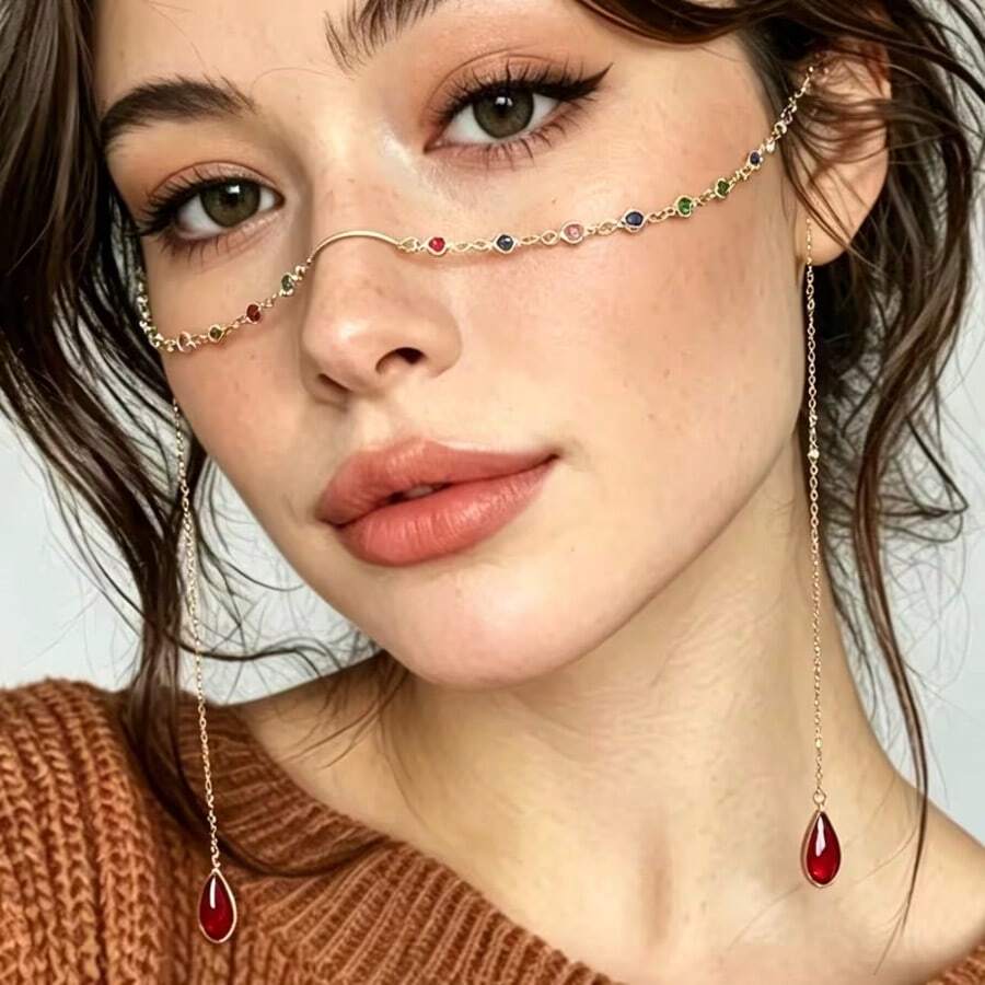 1pc Bohemian Style Minimalist Unique Exquisite Fashion Body Chain, Sexy Versatile For Women To Wear At Parties And Music Festivals, Holiday Gift - Multicolor - View 1
