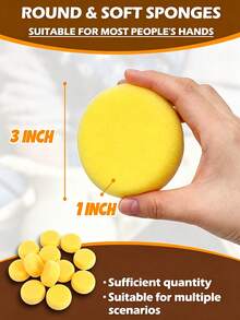 3 Inch Pottery Sponge, Painting Sponge, Pottery Clay Sponge, Clay Sponge, Round Sponge, Pottery Clay Sponge, Painting Sponge, Artist Sponge - Multiple Styles - View 5