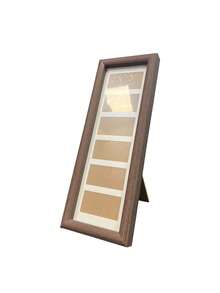 1pc Vintage Solid Wood Grain Picture Frame, Vertical Multi-Grid Photo Display, Easy-Open Back Panel, Classic Home Decor Artwork, Wall-Mountable, Spring Wall Decoration Essential, Easter Photo Wall Accent, Mother's Day Gift, Country Style, Bohemian Wall Upgrade - Picture Frame - View 7