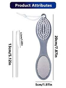 2pcs Professional Foot Care Set, 4-Sided Pumice Foot Scrub Brush & Stainless Steel Foot Scraper, Dead Skin & Callus Removal Foot Beauty Tool Set, Home Foot SPA - Multicolor - View 5