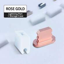 High-Gloss Metal Dust Plug Compatible With IPhone 13Pro/12 USB Charging Port, Matching Storage Design, Protects Tail Plug From Dust And Lint, Reduces Interface Wear, Compact And Portable, Does Not Interfere With Phone Case Use - Multicolor - View 8
