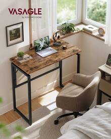 VASAGLE Folding Table, Folding Desk, Rounded Edges, 80 X 40 Cm - A - View 8