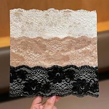 3pcs Women's Lace Wide Headbands, Elastic Hair Accessories, Black, White, Coffee Colors, Elegant And Versatile, Suitable For Sports And Yoga - Multicolor - View 8
