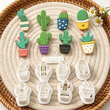 9Pcs Cactus Succulent Potted Plant Clay Cutters, Tropical Greenery Molds For Polymer Clay DIY Jewelry Making - 9pcs - View 5