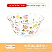 Rekomendasi Manajer Toko untuk Peralatan Dapur: Piring Saji Gaya Taman, Mangkuk Kaca Besar, Mangkuk Nasi Rumah Tangga, Mangkuk Sup, Piring Buah, Piring Salad. - MultiWarna - View 8
