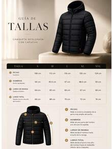MEN'S BASIC CASUAL HPC POLO PUFFER JACKET WITH COMFORTABLE PLUSH HAT - Black - View 4