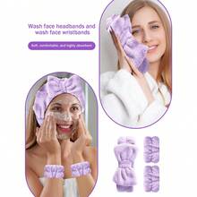21Pcs Purple Cosmetic Sponges Triangle Powder Puffs Finger Puffs Bow Hairband Ultra Soft For Foundation Concealer Powder Blending Makeup Tool Kit For Beginners - Purple - View 5
