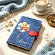 Multi-color - Round Button Month Flower Notebook