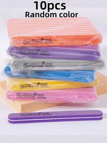 5/10/20/50pcs Oval Long Nail File Set, 0.47 Inch Thick, Suitable For Gel Nails, Washable Sponge, Double-Sided 100/180 Grit Polishing - Multicolor - View 15