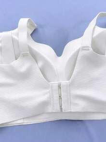 1件裝孕婦哺乳內衣，聚攏防下垂，大胸圍適用，便攜前扣式，產後哺乳內衣 - 白色 - 查看 6