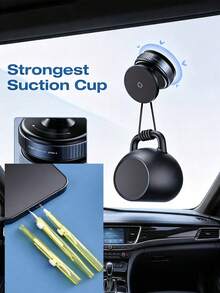 Anti-Shake Car Phone Holder, Bionic Mechanical Lock Stable Base, High-End Phone Holder, Suitable For Delivery Drivers, Suction Cup Mount, Perfect For Bumpy Mountain Roads, Dashboard Clip, Car Interior Accessory, Phone Small Accessory - Multicolor - View 9