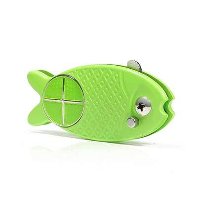 Herramienta plegable de golf con forma de pez para reparar hoyos, horquilla con resorte para reparar bolas, herramienta portátil para reparar el césped, accesorio de golf para jugadores