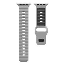 1pc Two Tone Sports Silicone Watch Strap Compatible With Apple Watch Ultra 3/2 49mm Series 11/10/9/8/7/6/5 SE 42/44/45/46mm Replacement Wrist Band - 42/44/45/46/49mm - View 15