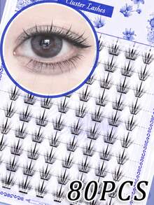 WANPIN Segmented False Eyelashes, Beginner-Friendly, Ready To Use, Reusable, Glue-Free Option Available, Varied Lengths, Natural Hair-Like Texture, Lightweight And Comfortable On Eyes, No Eye Irritation, Suitable For Daily Commute, Parties And Weddings - C - View 17