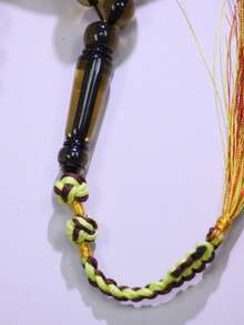 45-Bead Amber Tasbih Prayer Beads With Woven Tassel, Islamic Decorative Gift For Men And Women - Multicolor - View 5