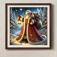 1 Buah Kit Lukisan Berlian 5D DIY Pola Santa Claus - Seni Mosaik Berlian Bulat Penuh, Dekorasi Dinding Rumah, Tanpa Bingkai - Tanpa Bingkai - View 3