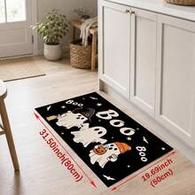 1/2pcs Halloween Ghost Pattern, Vintage Diatomaceous Earth Mat, Super Absorbent, Non-Slip, Perfect For Bathroom, Kitchen And Dining Room, Quick Dry, Machine Washable, Perfect Gift For Home Decor And Bathroom Mat - Multicolor - View 13
