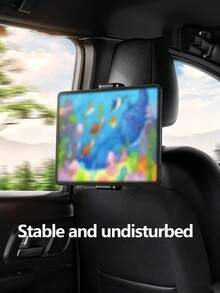 Car Seat Headrest Backseat Phone Holder, Telescopic Rotating Smartphone Mount, Car Interior Accessories Decor, Holder, Tablet Clip-On Phone Case, Key Case, Car Accessories - Black/1pc - View 4