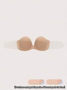 1pc Women's Invisible Adhesive Bra Lift Tape, Strapless Backless Bra Enhancer, Prevents Sagging & Visible Lines (Purchase And Get 20 Packs Of Breast Pads For Free) - Multicolor - View 12