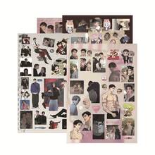 8pcs Korean Manhwa BL Male Protagonist Cutout Stickers, Soo-Hyun & Jung Eun-Seung Anime Character Collage Material, Waterproof Decal - Multicolor - View 5