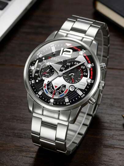 New Luxury Sports Men's Watch, Men's Gift, Business Stainless Steel Strap, Fashion Quartz Watch, Casual Minimalist Clock