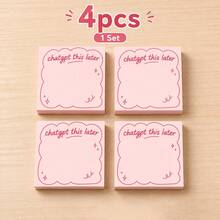 1pc/4pcs,ChatGPT Sticky Notes Suitable For Tech Office,50 Sheets Each,AI-Themed Notepad With Pink Curved Edge & ChatGPT Labeling System, Productivity Paper For Students, Creative Gift For ChatGPT Fans, Tech Lover Stationery - one-size - View 13