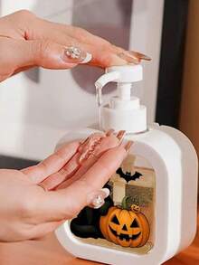 500ML Cartoon Cat/Pumpkin Transparent Travel Pump Dispenser Bottle, Aromatherapy Travel Bottle, Refillable Container, Halloween Gift/Christmas Gift - Multiple Styles - View 5