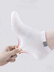 5 Pairs Men's Casual Sports Super Elastic Lycra Elastic Waist Breathable Anti-Odor Antibacterial Short Socks Suitable For Daily Life - Multicolor - View 6
