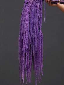 1/2/3/4/5/10pcs Artificial Hanging Amaranth Flowers, Floral Art, Hanging Floral Decor, Wedding Arch Decoration, Background Decoration - Purple - View 1