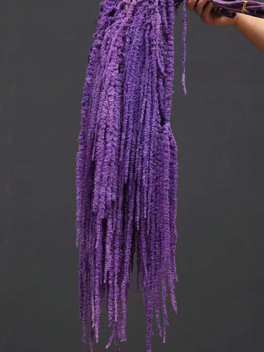 1/2/3/4/5/10pcs Artificial Hanging Amaranth Flowers, Floral Art, Hanging Floral Decor, Wedding Arch Decoration, Background Decoration - Purple - View 1