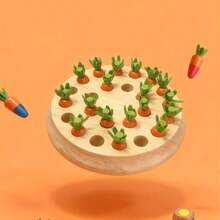 Carrot Baby Harvest Game - Montessori Children's Wooden Toy For Shape And Color Sorting And Matching Puzzle - Cognitive Development - Boys & Girls - Birthday Gift - Holiday Gift - Christmas Gift - Radish Memory Chess - View 4