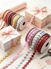 Star-Shaped Ribbon DIY Gift Wrapping Handmade Material Hair Accessory Making Valentine's Day Decoration Party Small Gifts Ribbon Fashion Decoration Creative Gift Wrapping Ribbon - Multiple Specifications - View 1