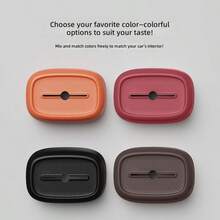 Car Tissue Box Holder - Universal Seat Back & Armrest Mount, Premium Leather-Look Design For Easy Access - A - View 5