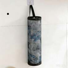 1pc Plastic Bag Dispenser Rack Storage Shelf, Kitchen Storage Supplies, Suitable For Kitchen And Behind-The-Door Storage. Kitchen, Storage Shelf, Kitchen Essentials, Kitchen Accessories, Bathroom, Storage Organizer Shelf, Home Decor, Kitchen Decor. - Multiple Styles - View 14