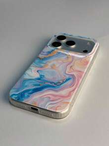 Casing Ponsel Motif Salib Marmer dengan Slogan Fashion Anti Guncangan, 1 buah Pelindung Anti Guncangan, Kompatibel dengan iPhone 16 Pro Max/15/14 Plus/13/12/11, Hadiah Paskah, Ulang Tahun Musim Semi, Desain Pola Marmer - MultiWarna - View 6