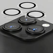 3pcs Transparent Camera Lens Protector Film, Compatible With IPhone 11-17 Series, Including 17/17 Pro/17 Pro Max/17 Air/16/16e/11/12/13/14/14 Pro/14 Pro Max/15/15 Plus/15 Pro Max, High-Quality Tempered Glass, Transparent - Clear - View 4