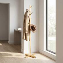 1pc Coat Rack, Floor-Standing Coat Rack, Simple Coat Hanger, High-End Premium Bag And Hat Rack - Gold - View 4