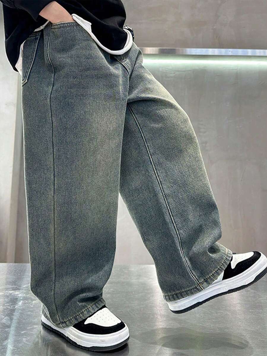 Boys' Spring Denim Jeans, Summer Fashion New Style - Blue - View 1