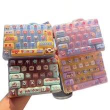 1PC Random Color New Hot-Selling Mood Cartoon Stress Relief 26-Key Mechanical Keyboard Children's Toy Keychain Backpack Pendant Birthday Gift Miniature Things Matching Keychain Stuff Clickeez Clicker Fidget Keyboard Fidget - Multicolor - View 6