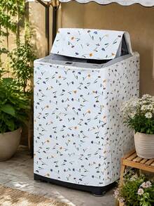 Thickened Printed Sun Protection Washing Machine Cover, Household Washing Machine Drum Cover, Washing Machine Dust Cover - Multiple Styles Available, Suitable For Washing Machine Dust Cover, Protective Cloth, Dryer Cover - Multicolor - View 2