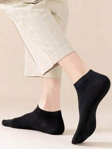 15/10/9/6/3/1 Pairs Simple Basic Ankle Socks, Mother's Day Gift Socks. Soft And Lightweight Full Configuration Low-Cut Ankle Socks, Women's Knee-High Socks And Men's Mid-Calf Socks, Suitable For Sports, Home And Casual. Business Suitable For All Men And Women Knee-High Socks And Socks, Black, Grey, White - Multicolor - View 4