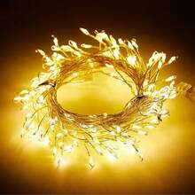Battery‑Powered LED Firecracker String Lights With Simulated Firecracker Cluster Heads. Soft Gentle Warm‑White Light Without Glare.8 Built‑In Lighting Modes: Steady‑On, Slow Flash, Fast Flash, Gradient And More, One‑Key Switch For Various Atmosphere. - Battery-powered Firecracker Lights - View 6