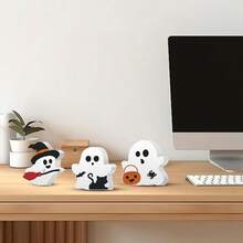 1pc Halloween Ghost Element Office Desk Decor Ornament, Personalized Home Decoration Party, Holiday Gift - Multicolor - View 4